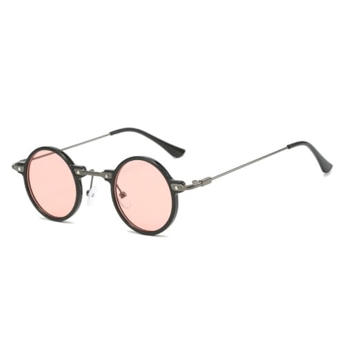 Lunettes de soleil hip hop r&eacute;tro steampunk LVTFCO noir rose