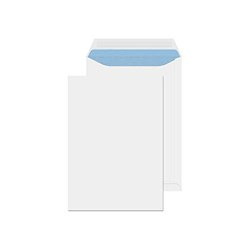 Evour A4/C4 Self Seal White Pocket Envelopes 229x324mm 100 GSM No Window for Home Office and Business Mailing Pack of 25