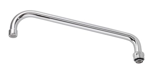 FSE 373-KR-21-423L Commercial 12" Swing Spout with Adapter, Double O-Ring Construction, 1.8 GPM Aerator, High-Volume Flow, Universal Fit for Most Brands, Chrome-Plated Finish