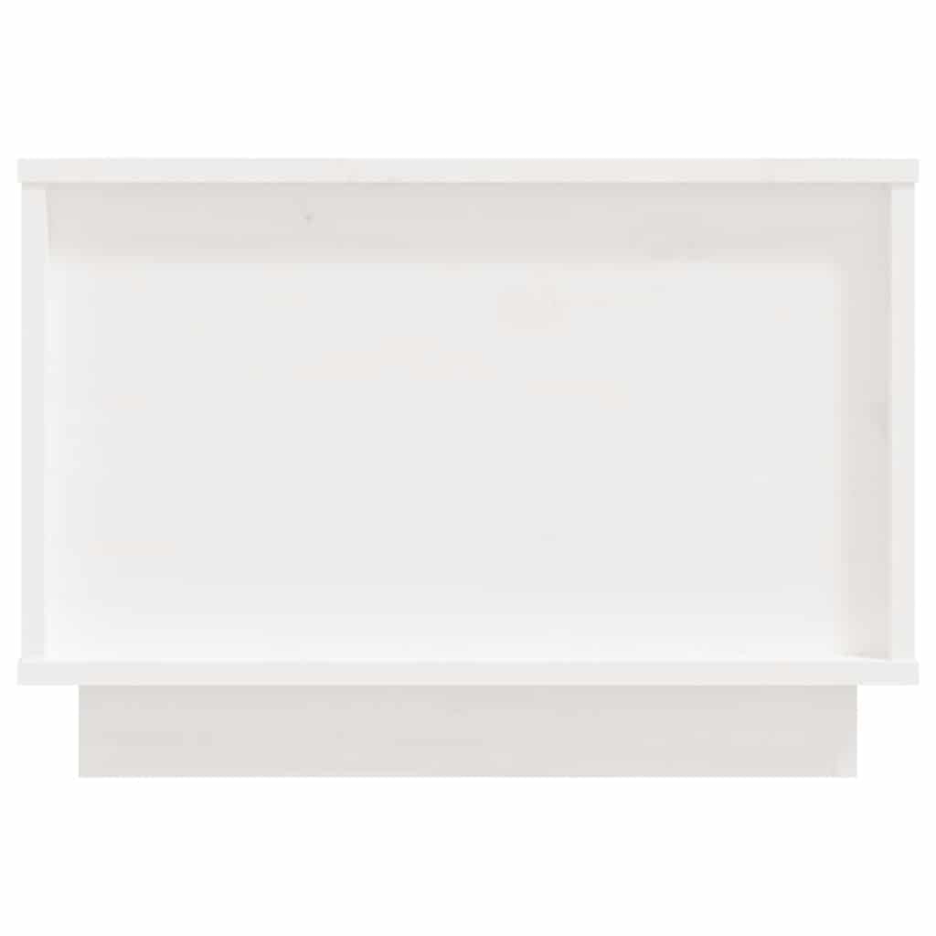 vidaXL Mesa de Centro de Madera Maciza de Pino Blanco 40x50x35 cm