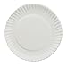 AJM PP6GREWH 6" Diameter, White Color, Green Label Uncoated Paper Plate - Pack Of 1000