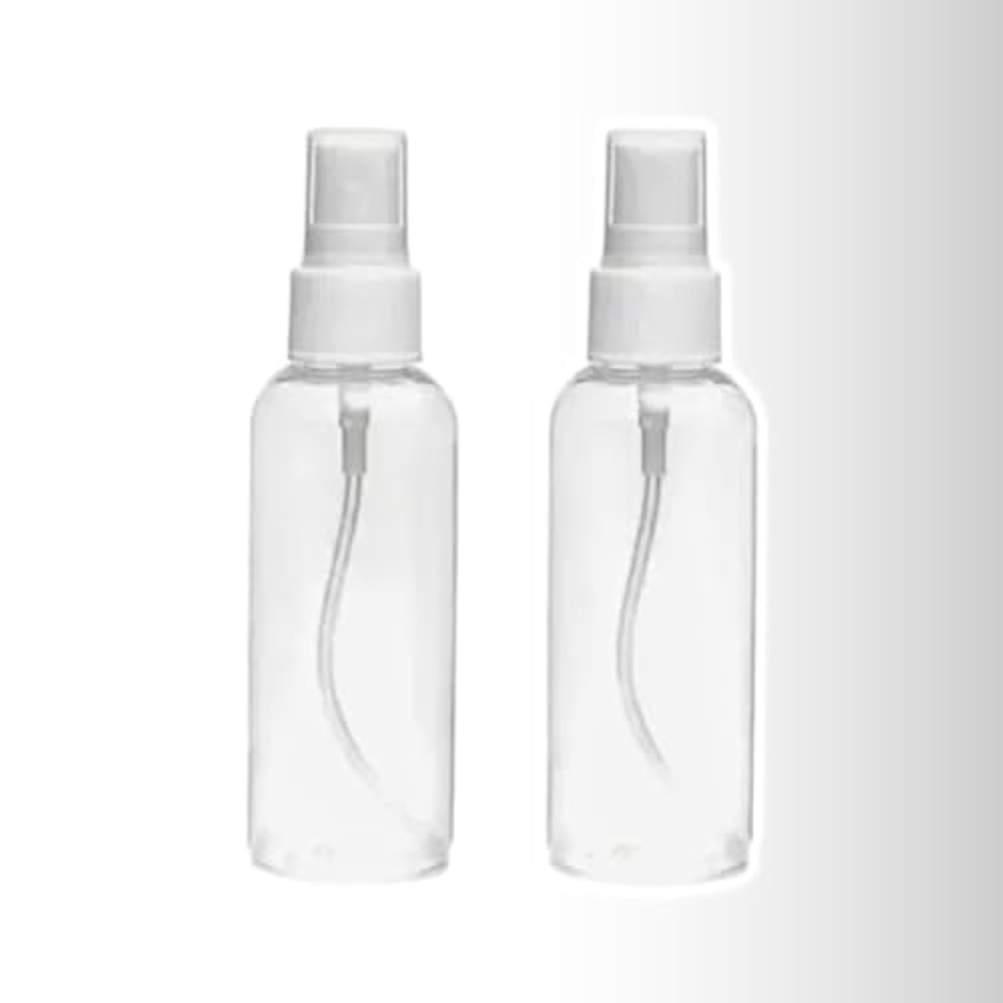 100ml Clear Empty Plastic Spray Bottles, Refillable Travel-Size