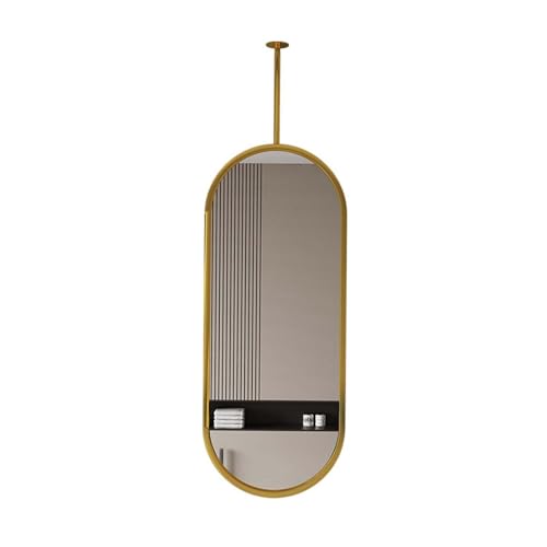 Miroir de plafond ovale pour salle de bain au style spa hôtel