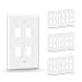 VCE 10 Pack 4-Port Keystone Wall Plate Keystone Jack Modular Inserts- White UL Listed