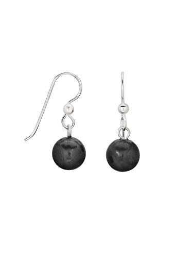 Shungite balls earrings sterling silver or steel ear wires EMF protection shungite jewelry