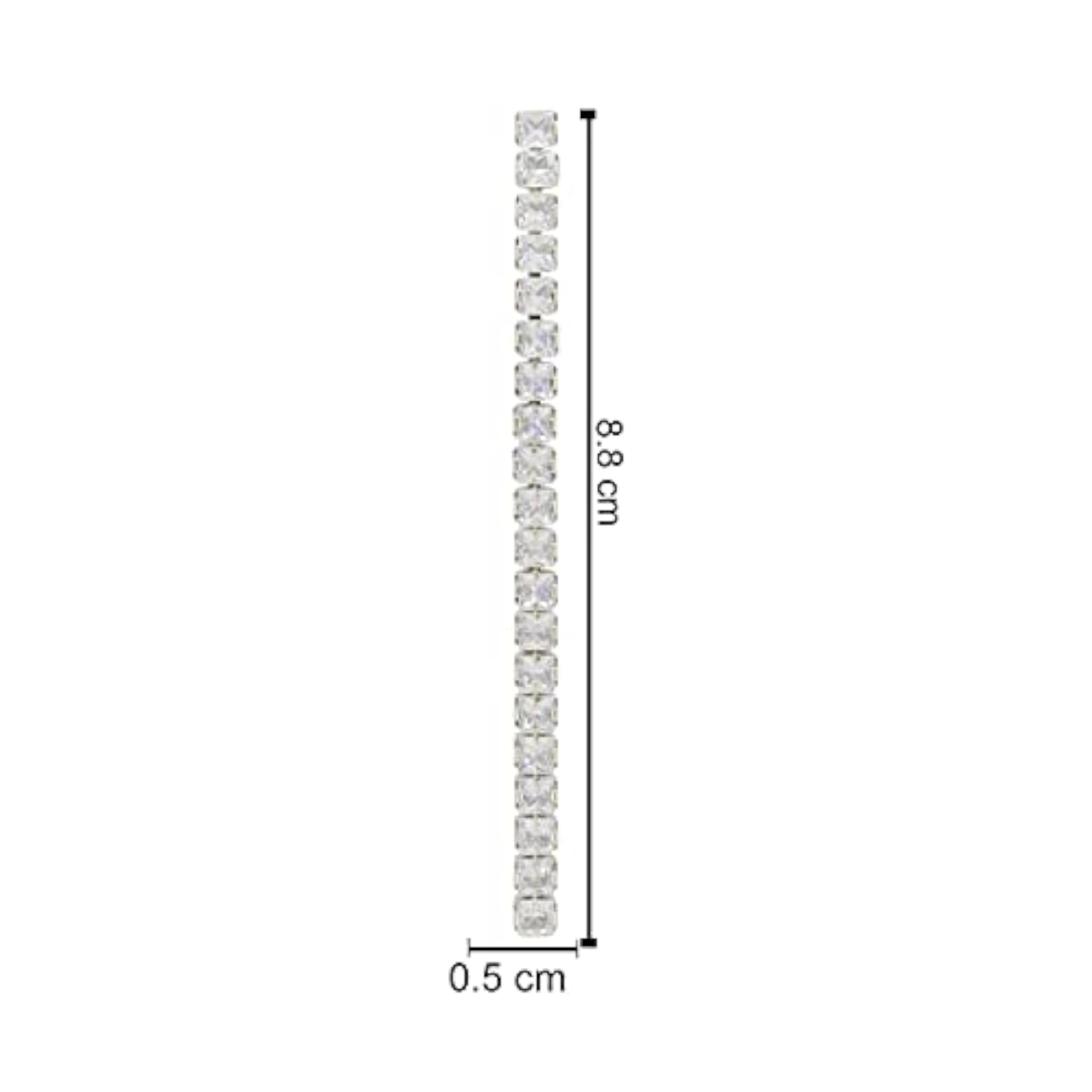 Sparkling CZ & American Diamond Tassel Earrings (E3117S)