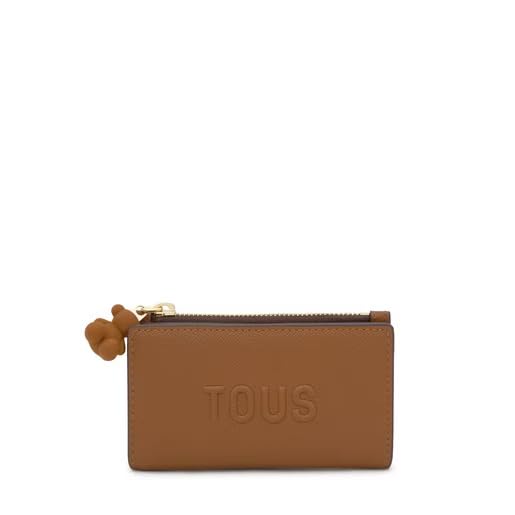 Petit portefeuille avec fermeture éclair compact en cuir noir pour homme et femme