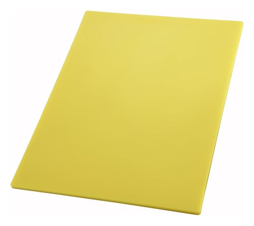 Winco Cutting Board, 12 by 18 by 1/2-Inch, Yellow