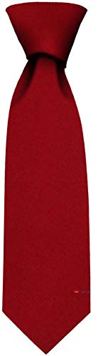 Cravate hommes Scarlet I LUV LTD anti-plis en pure laine rouge unie