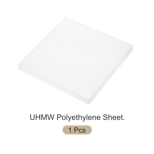 Image of 6 x 6 Inch UHMW Polyethylene Sheets, 3 /4 Inch Thick Ultra High Molecular Weight White Plastic Sheet [for Home, Industrial]