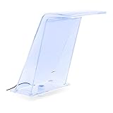 Uniprodo UNI_WATER_36 Schwalldusche 45 cm LED-Beleuchtung Blau/Weiß 395 mm Wasserauslauf Wasserspiel Garten Gartenbrunnen Wasserfall Acryl-Wasserfall
