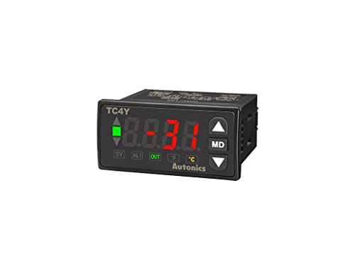 TC4Y-12R, Temp Control, Size 36 X 72mm, Single Display, 4 Digit, PID Control, Relay & SSR Output, 1 Alarm Output, 24 VAC / 24-48 VDC