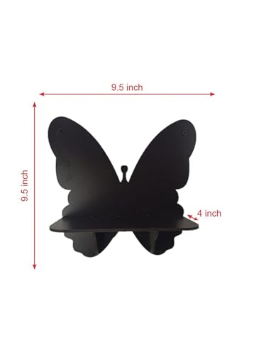 Image of Wooden Wall Hanging Shelf Shelves Art Hanging for wall Decoration and Home Decoration (8 Butterfly Shelves)