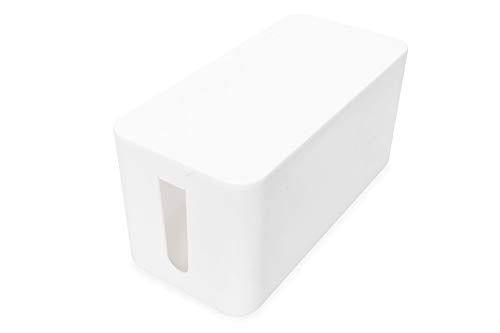 Kabelmanagement-Box zur Kabel-Organisation - Für TV-Konsole - Als Schreibtisch-Organizer - Klein - Weiß