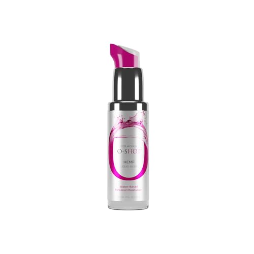 O-Shot Hemp Liquid Glide, 50ml | Water Based, w/Aloe, Paraben & Fragrance Free | Intimate Moisturizing Feminine Lube