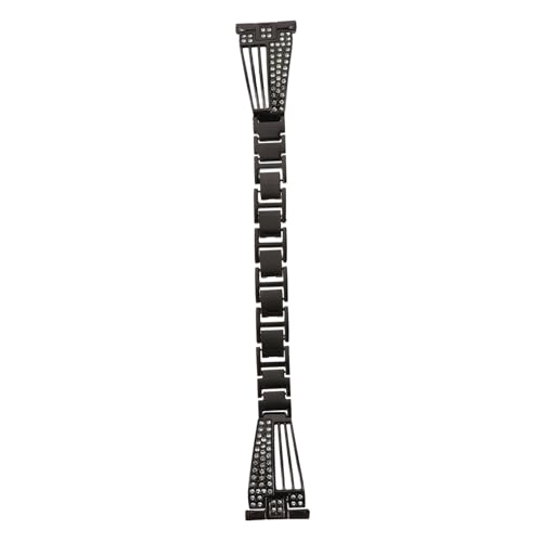 Correa de acero inoxidable de diseño sectorial exclusivo con diamantes brillantes