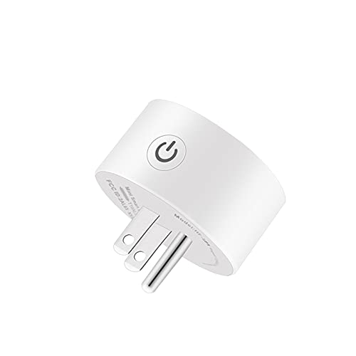 White US Smart Plug with Voice Control, App Remote, , 10A Max Load, 2.4GHz, ABS+PC, Google Home Compatible