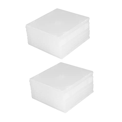 PRETYZOOM 20Pcs Transparent CD Storage Cases for DVDs Clear Boxes with Sleeves for Professional Organization for Home and Cinema Use