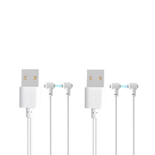 Cargador Magnético Universal para Masajeadores Íntimos, Cable de Carga Rápida USB tipo A 80cm con Puerto Ajustable Compatible con Satisfyer y otros vibradores (2 Piezas)