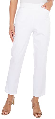 Coral Bay Womens 28 in. Solid Pull On Pants