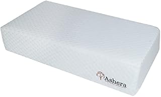 Ashera Pillow Cube Cool For Side Sleepers Memory Foam Pillow Anti snore, Neck Support for Neck Pain. Pillow for Side Sleepers. Neck Pillow Orthopaedic Pillow Sleeping on The Side 60x24x13 cm, White 