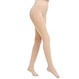 PUNKYOUTH Thermo Strumpfhose Damen Dick Warme Thermo Leggings FüR Damen Fleece GefüTtert Hautfarbe Blickdichte Winterstrumpfhose FüßIg