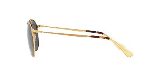 Persol Sunglasses Gold Frame, Green Lenses, 53MM2