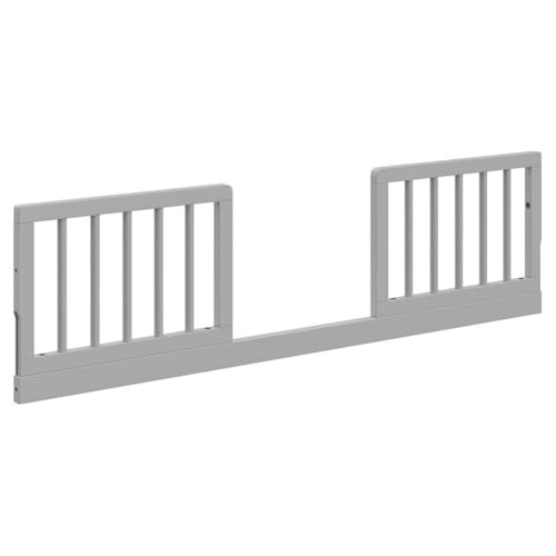 Image of Storkcraft & Graco Toddler Safety Guardrail Kit with Dowels (Pebble Gray) – GREENGUARD Gold Certified, Converts Compatible Storkcraft & Graco Crib to Toddler Bed, Kit Includes 2 Toddler Guardrails