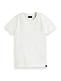  Scotch & Soda T-Shirt with Tonal Chest Artwork Camiseta, 0001 Off White, 6 para Niños