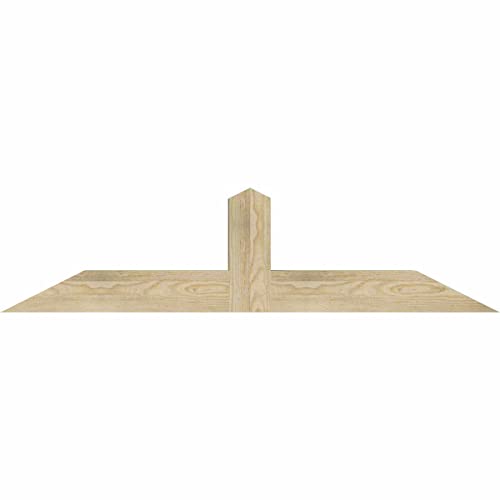48"W x 12"H x 4"D x 4"F, 6/12 Pitch, Portland Rough Sawn Timber Gable Bracket, Douglas Fir