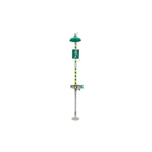 Haws 8300-8309 Combination Emergency Shower and Eye/Face Wash with Axion MSR Showerhead, Green/Silver