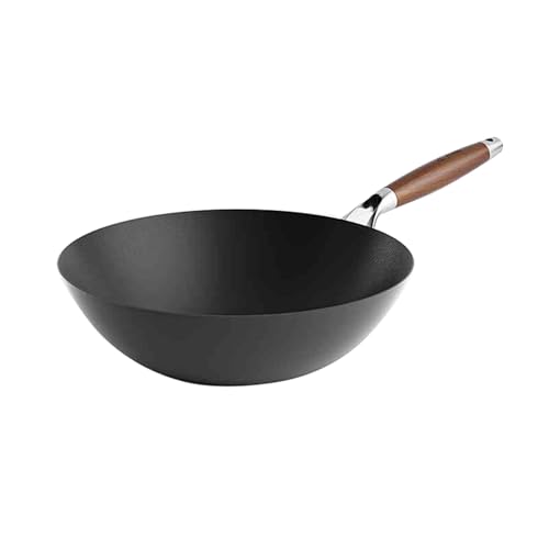 Wok de Hierro 30 cm con Fondo Plano Antiadherente miniatura 1