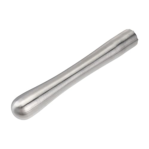 SOLUSTRE Ergonomic Design Stainless Steel Ice Stick 18.5cm 201 Silver for Lemon Wine Swizzle Stick for Bar and Home