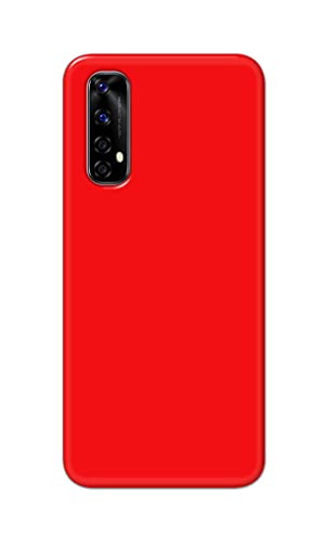 Image of Printed Hard Back Cover Case for Realme Narzo 20 Pro | Realme 7 | Realme Narzo 30 4G Back Cover (Plain Red) -1803
