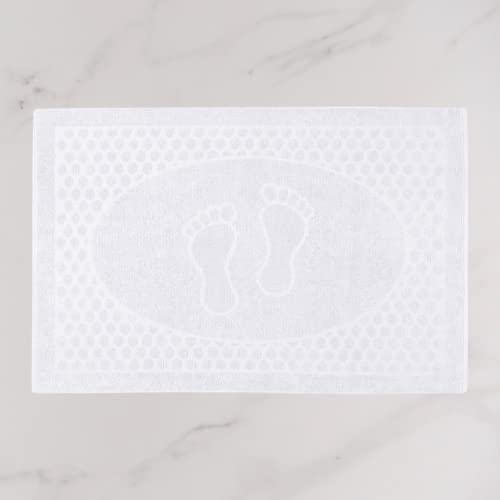 Kit 10 Toalhas De Piso Branco Hotel Pousada Tapete Felpudo