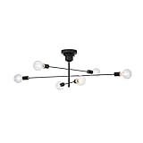 インターフォルム シーリングライト LT-2675 アストル ブラック クリアボール球付 白熱球 6灯 真鍮