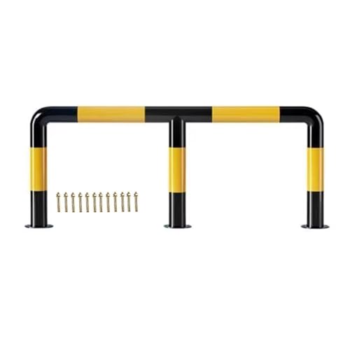 JCWGLY Parking Barrier Heavy Duty Steel Mechanical Guard 23.6in Tall, M Type Safety Parking Barrier for Driveway, Factory and Workshop Protect Equipment(100x60cm/39.4x23.6in)