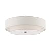 Livex Lighting Meridian - 5 Light Semi-Flush Mount in Transitional Style-9.5 Inches Tall and 22 Inches Wide-Brushed Nickel Finish #1