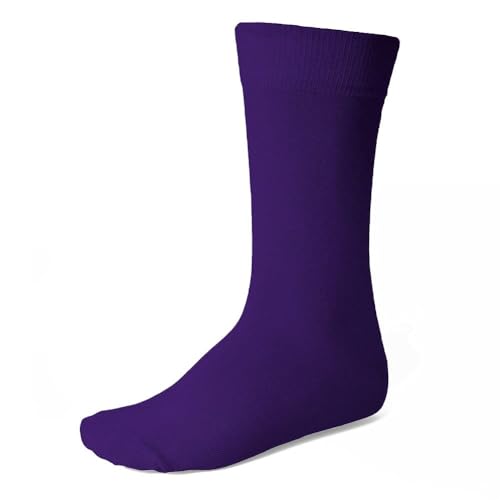 tiemart Mens Socks One Pair (Amethyst Solid)