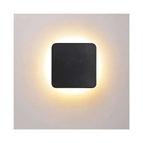 Aplique de pared LED impermeable de alta luminosidad y diseño cuadrado para interiores