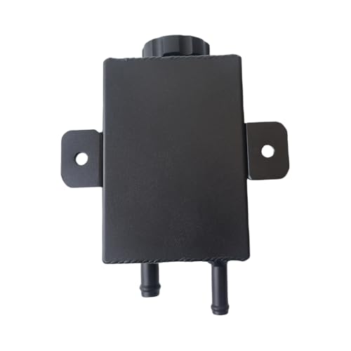 RACMOTO Universal Aluminum Alloy Coolant Power Steering Reservoir Tank Bottle 0.75L Black