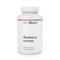 GymBeam Heidelbeer Extrakt Kapseln - Funktioneller Pflanzenextrakt mit hohem Anthocyangehalt, unterstützt Herz-Kreislauf- und Augenfunktion, glutenfrei, aktosefrei, für Veganer geeignet, 60 kaps