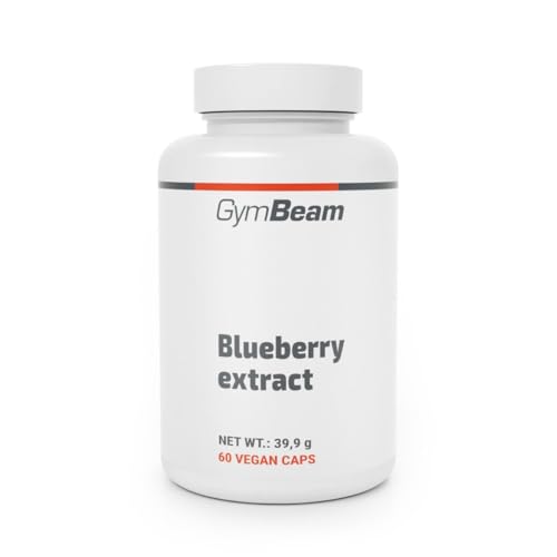 GymBeam Heidelbeer Extrakt Kapseln - Funktioneller Pflanzenextrakt mit hohem Anthocyangehalt, unterstützt Herz-Kreislauf- und Augenfunktion, glutenfrei, aktosefrei, für Veganer geeignet, 60 kaps