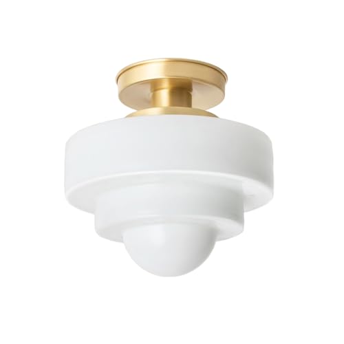 Plafonnier Lorm 20's Laiton luminaire vintage Art Deco Trade salon chambre
