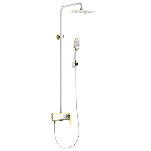 Ensemble de douche encastrable chrome avec pomme de douche 255x190 et douchette