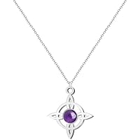 cotigo Collar para mujer Nudo de bruja con piedra y acero