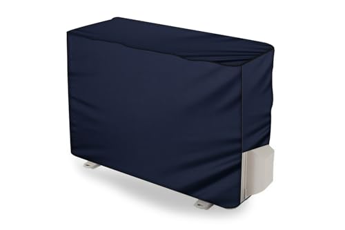 Image of Printed Split 1.5 Ton AC Cover Set - Indoor & Outdoor Protection, All Weather Cover /Attractive Digital Prints /Dustproof /Silken water-resistant Split Ac Cover (Golden Flower)