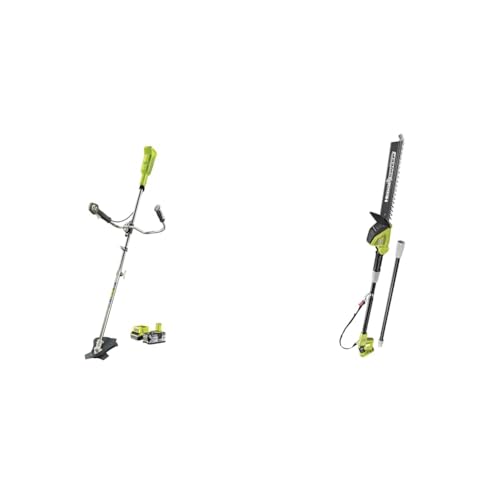 Débroussailleuse sans fil Ryobi et taille-haie pour couper les branches hautes - 2