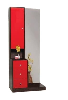 AT-MO Engineered Wood 2 Door Wardrobe (Finish Color - Walnut, DWood 2 Drawer and 1 Door Storage for Living Room | Wooden Vanities for Home Solid Wood Furniture | (ERG48-G5B4)