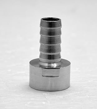 Image of Nozzle Pipe Connector Tap Adaptor For Garden Hose,Washing Machine Faucet Fitting Attachment,Chrome Plated Water Hose For indoor and Outdoor Use (Female(inside Rings /Thread))
